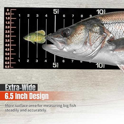 51 x 6.5 Inch Glow in The Dark Fish Ruler for Boat, Waterproof PVC Fish Measuring Sticker, Large Scale Fishing Measuring Tape for Big Fish, Self-Adhesive and Durable – 1PCS
