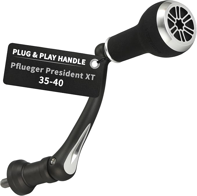 Foldable Power Handle Compatible for Pflueger President, President XT 20-40 Spinning Fishing Reels (Not for President Lock Type or President 6920-6940 Series)