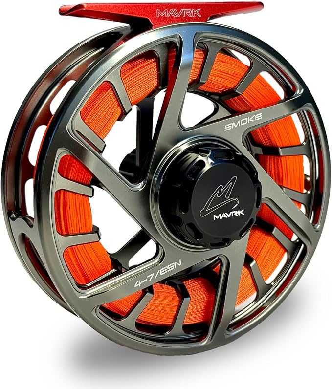 MAVRK USA Fly Fishing Reel | Large Arbor Closed Cage & Micro Reels | Euro Nymph & Floating Line | Ultra Lightweight, High Capacity, CNC Machined, Smooth Drag System