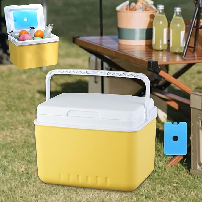 Generic Insulated Ice Cooler Camping Case Drink Bucket Portable Lightweight Organizer Ice Chest Box for Fishing BBQ Travel Tailgating