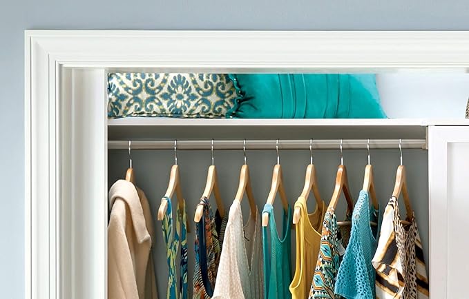ClosetMaid SuiteSymphony Top Shelf Support Bracket Kit, Add On Accessory, Shelf Hardware Set, for Top Shelf, Pure White