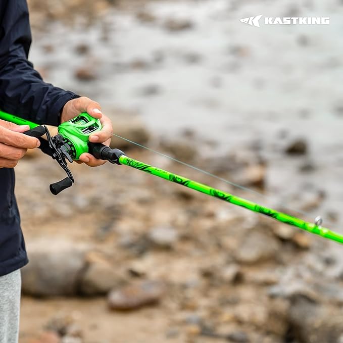 KastKing Zephyr Dual Tip Casting Rods & Spinning Fishing Rods, Lightweight KastFlex IM6 Graphite Rod, Dual Tips Section for Different Powers, Built-in Hook Keeper, PTS Power Transition System
