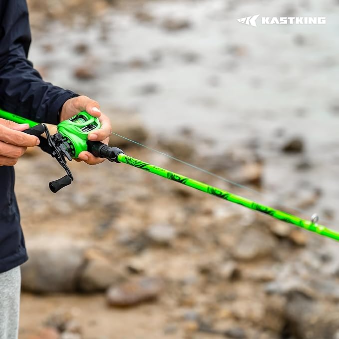 KastKing Zephyr Dual Tip Casting Rods & Spinning Fishing Rods, Lightweight KastFlex IM6 Graphite Rod, Dual Tips Section for Different Powers, Built-in Hook Keeper, PTS Power Transition System