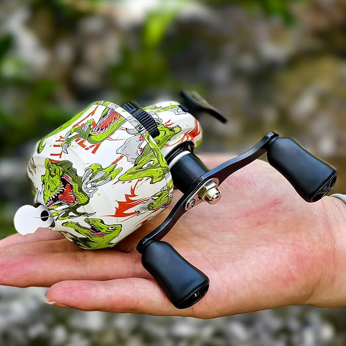 Sougayilang Spincast Fishing Reel, Size 30 Reel, Right or Left-Hand Retrieve, 3.9:1 Gear Ratio, Pre-spooled with Fishing Line