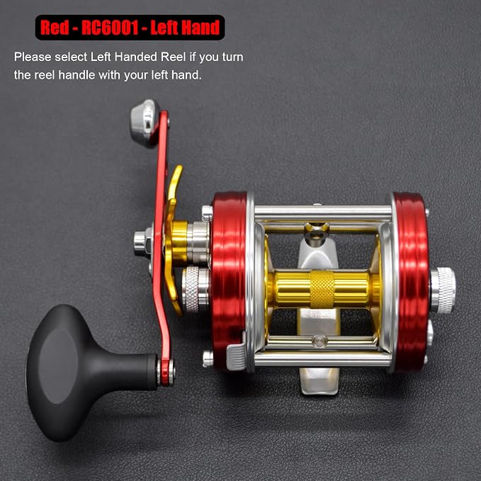 X-Tribe Round Baitcasting Fishing Reel, Synchronized Level Wind System, 17 LBs Powerful Carbon Drag, 5.3:1 Gear Ratio, Single Power Handle, All Metal Frame and Side Covers for Saltwater