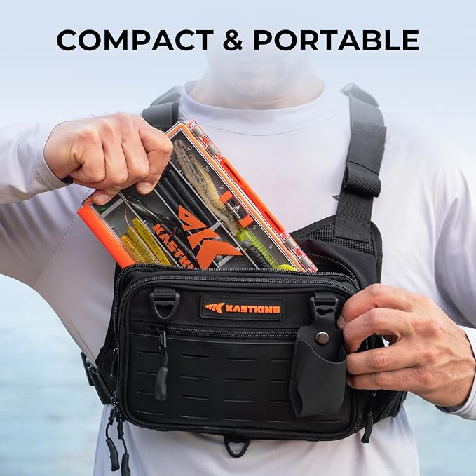 KastKing HyperSeal 3500 Double-Sided Waterproof Fishing Tackle Box – Adjustable Dividers, EVA Foam Jig Storage, Lure & Terminal Tackle Organizer,1 Pack