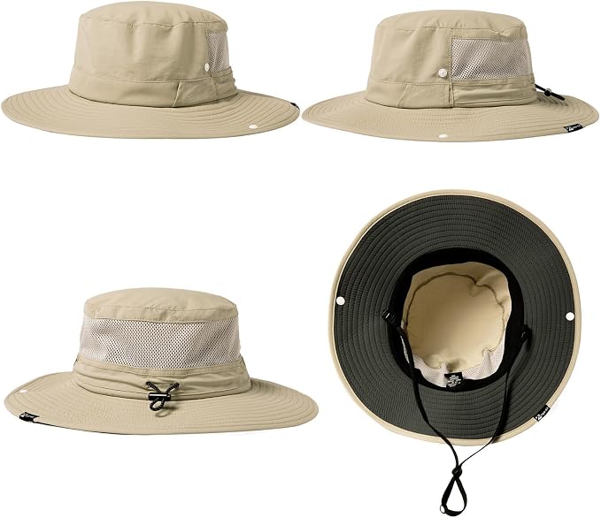 TOP-EX UVCoolix™ Bucket Hat for Men, Cooling Sun Hat Women, UPF 50 Wide Brim Boonie Hats Underbrim Prints, Breathable, M-XXL