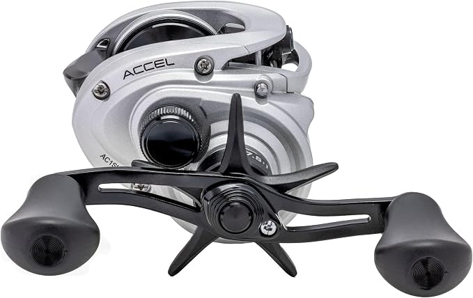 Lew’s Accel Baitcast Fishing Reel, RH Retrieve, 7.5:1 Gear Ratio, 4+1 Bearings