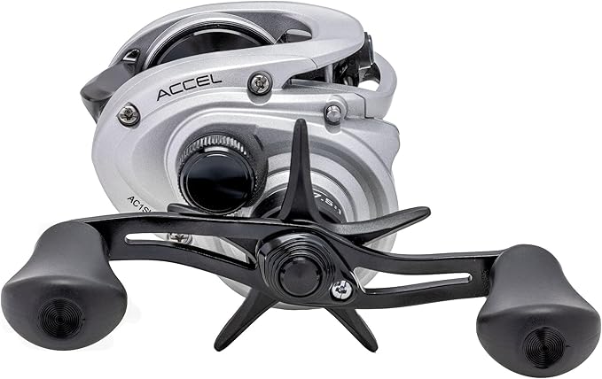 Lew’s Accel Baitcast Fishing Reel, RH Retrieve, 7.5:1 Gear Ratio, 4+1 Bearings (Clam Packaging)