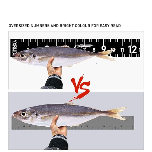 51 Inch Fishing Ruler for Boat Waterproof Fishing Measuring Tape Black Self Adhesive Reflective Boat Ruler Sticker Glow Tape in The Dark