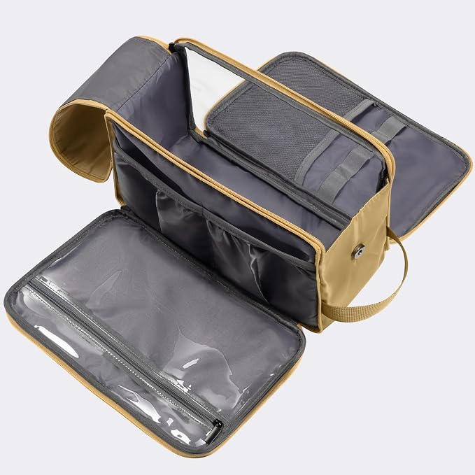 THKFISH Fishing Soft Plastic Bait Storage, Water-Resistant Extra-Large Clear Sleeves Tackle Bait Bag Storage For Lure Hooks, Sinkers & Fishing Accessories(Black)