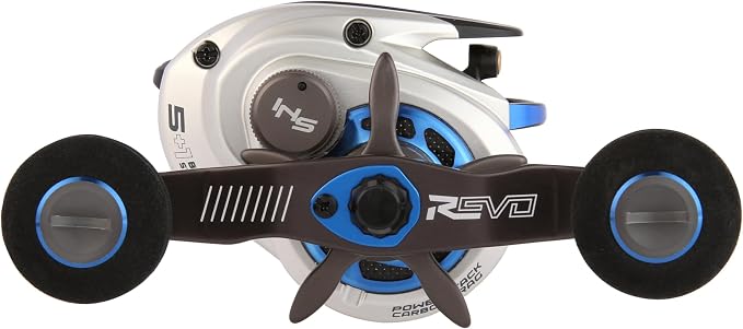 Abu Garcia Revo Inshore Low Profile Baitcast Reel, Reliable All-Water Fishing Reel, Compact A-Symmetric Body with Gullwing Sideplate Design, Durable X2-Craftic Alloy Frame, Max Drag of 25lb | 11.3kg
