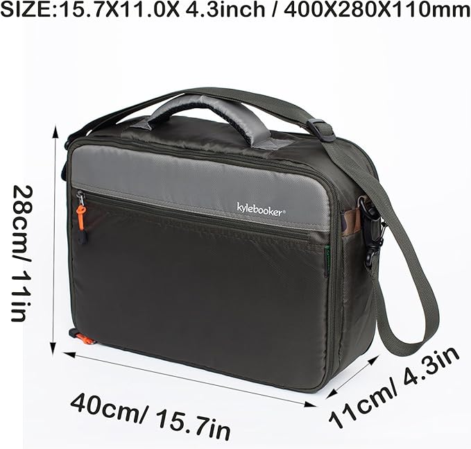 Kylebooker Fishing Reel Case – Travel Storage Bag with Adjustable Compartments for Fly Reels, Spinning Reels, Baitcasting Reel & Fishing Gear