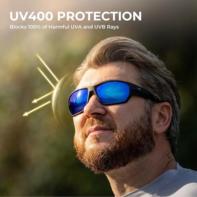 KastKing Merced Floating Polarized Sports Sunglasses, With PuriVex Protective Lens Coating, Lightweight TPX Frame, Men Women