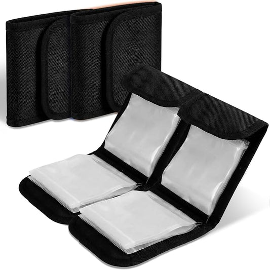2 Pack Fishing Tackle Binder 20 Pockets Fly Fishing Leader Tippet Line Wallet Leader Organizer Case Lure Storage Bag for Pre-tied Rigs, Leaders, Soft Baits and Lines(Black)