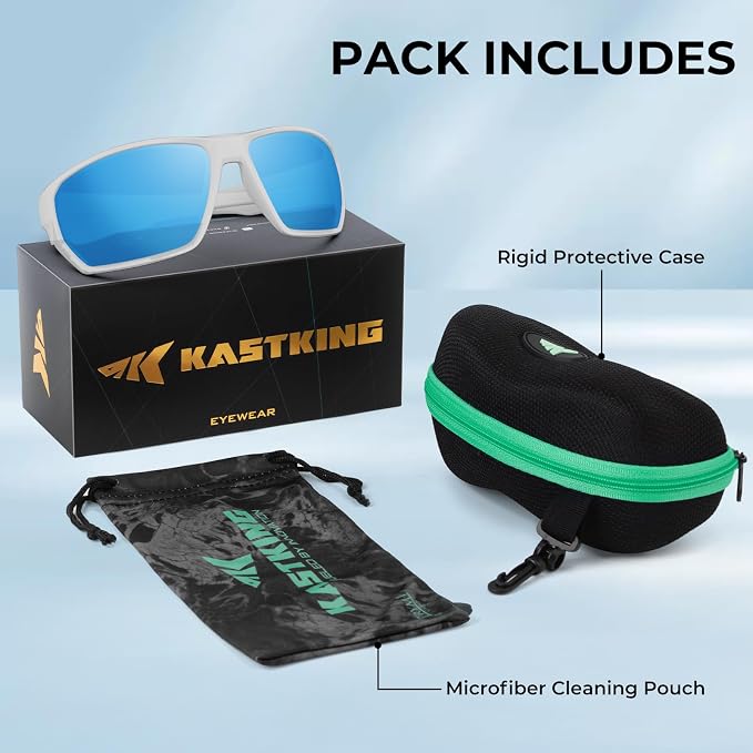 KastKing Merced Floating Polarized Sports Sunglasses, With PuriVex Protective Lens Coating, Lightweight TPX Frame, Men Women