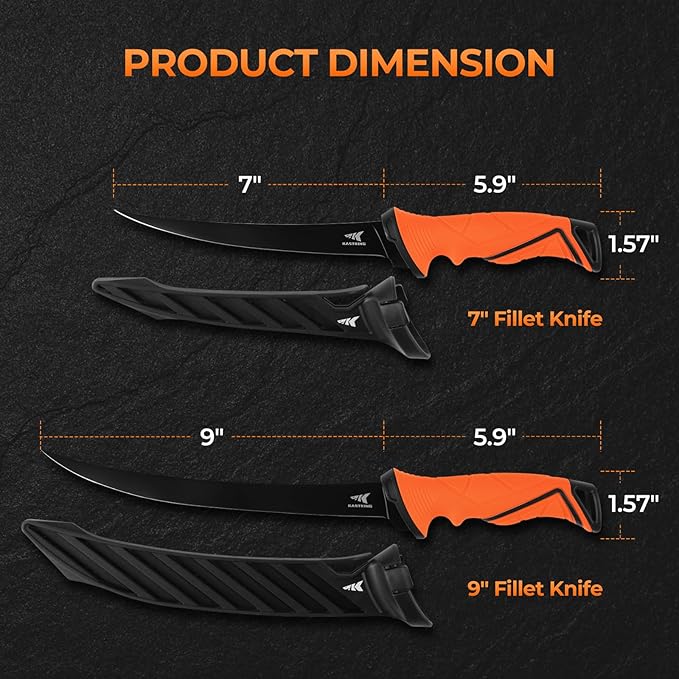 KastKing Paradox Fishing Fillet Knife Kit, 7" and 9"
