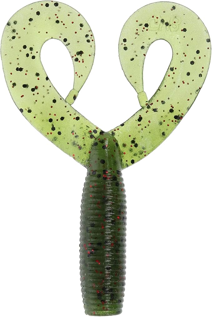 Yamamoto 4"/5" Double Tail Grub Soft Plastic Fishing Angling Swimbait Lures with Crawfish Design - 20 Pack