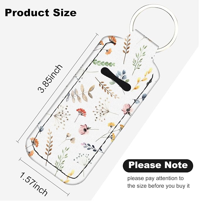 Cute Chapstick Holder Keychain,Lipstick Neoprene Clip-on Lip Balm Holder for Woman