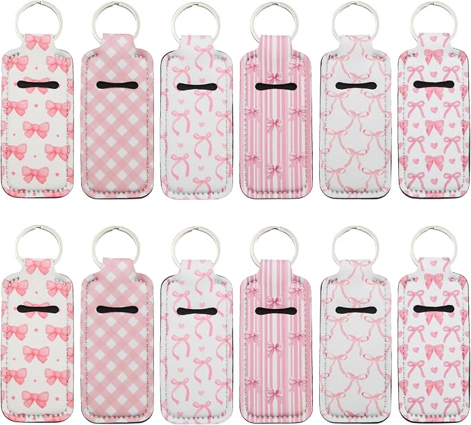 Lipstick Holder Keychain Bulk, Cute Pocket Lip Balm Holder, Chapstick Key Chain Sleeve