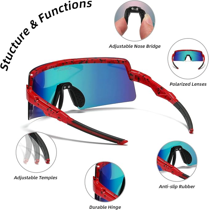 Two Sizes For Adults and Youth Polarized Sunglasses Men Women Outdoor Sport Baseball Glasses UV400 Cycling Eyewear