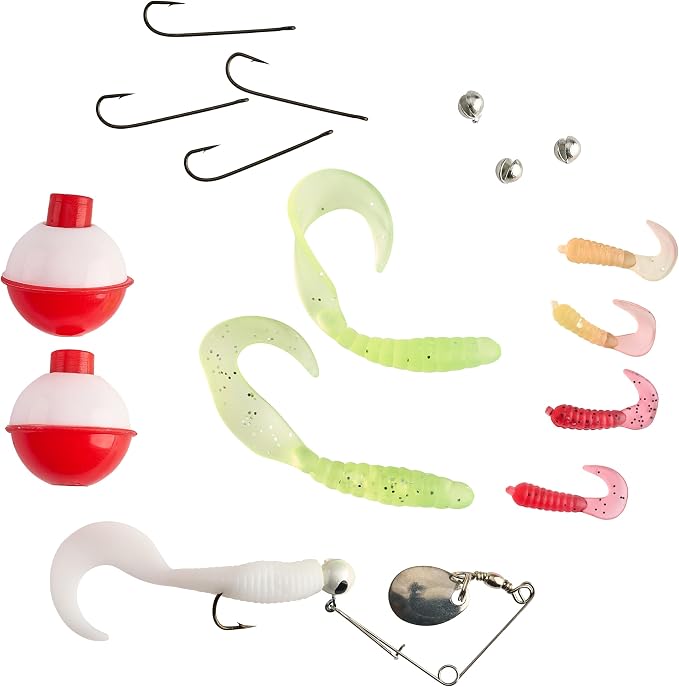 Shakespeare Reverb Spinning Reel and Fishing Rod Combo Durable Tubular Glass Rod Blank Construction, EVA Handle