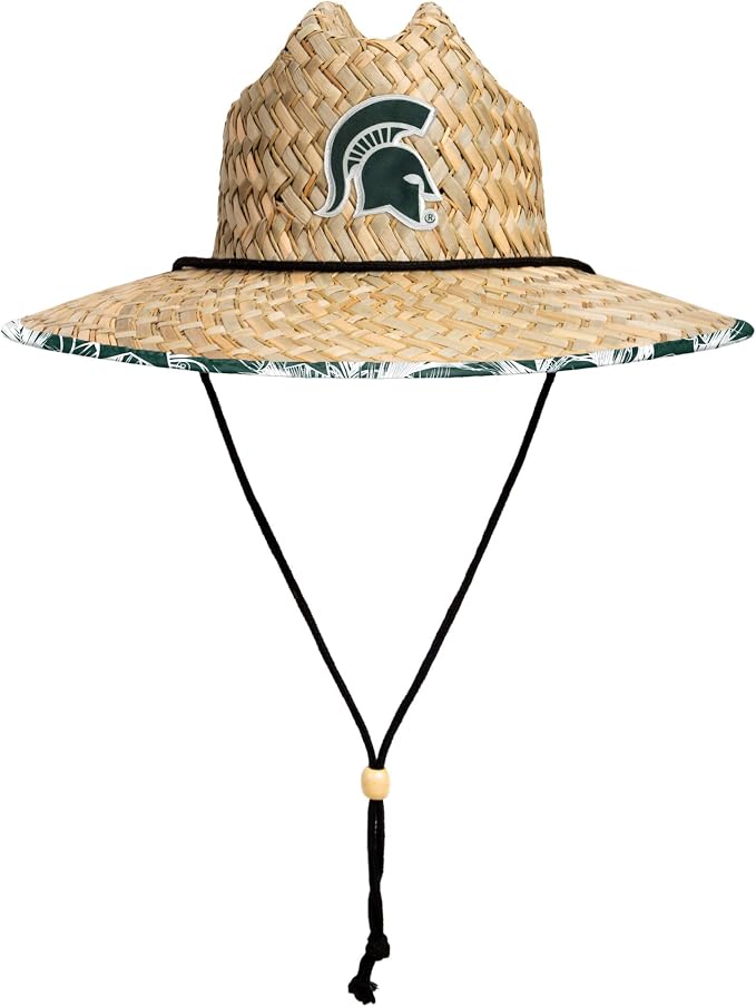 FOCO Men's NCAA College Team Logo Floral Straw Sun Hat