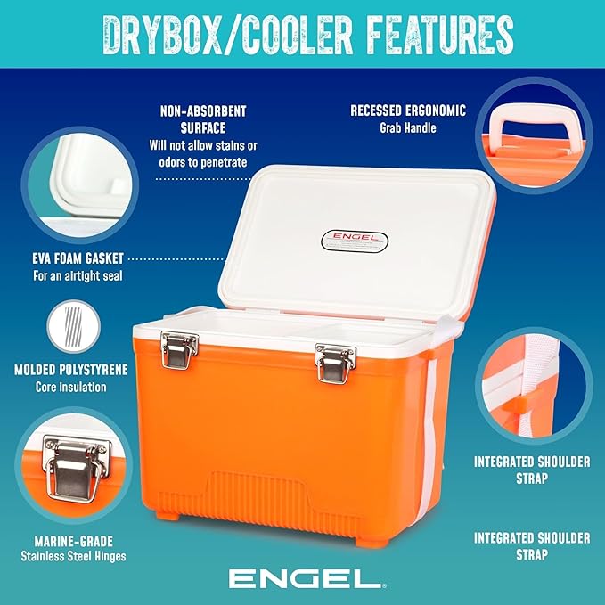 Engel UC30 30qt Leak-Proof, Air Tight, Drybox Cooler and Hard Shell Lunchbox