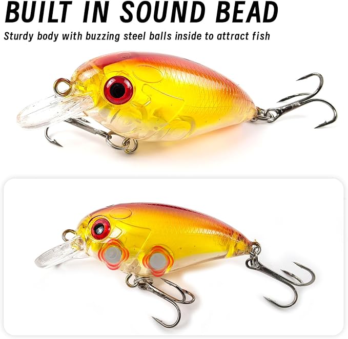 Fishing Lures Large Hard Bait Minnow VIB Lure with Treble Hook Life-Like Swimbait Fishing Bait Popper Crankbait Vibe Sinking Lure for Bass Trout Walleye Redfish