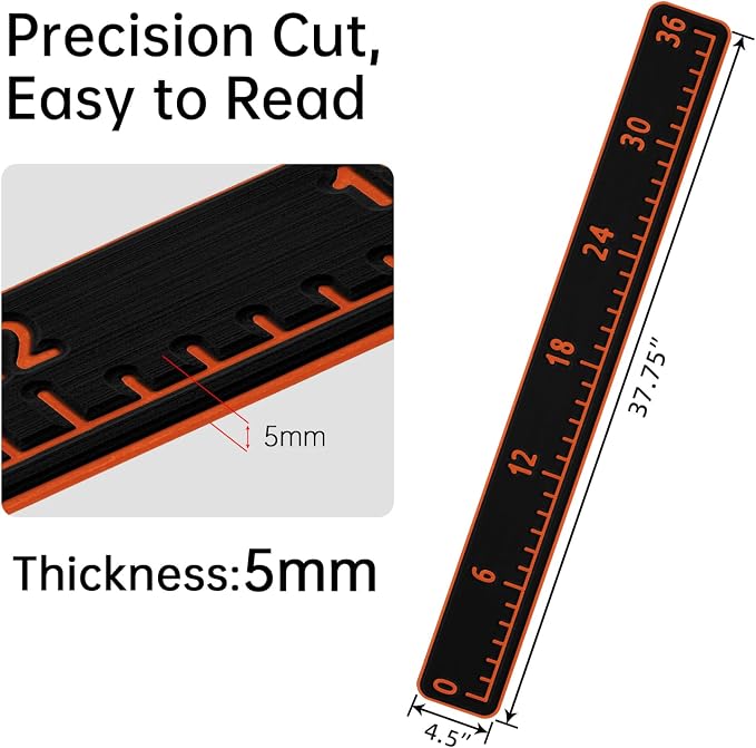 HZshark Premium EVA Foam Fish Ruler，Fish Measuring Board with Self-Adhesive Backing,Fishing Tape Measure for Boats Sailboats Yachts Kayaks