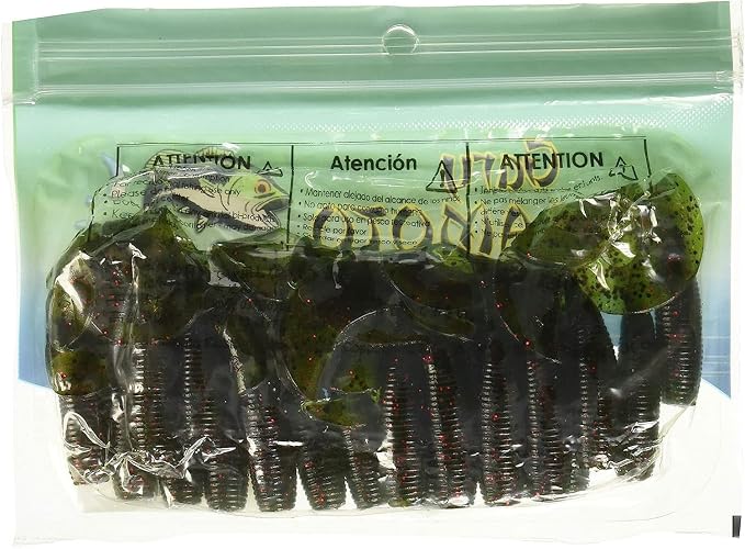 Yamamoto 5" Single Tail Grub Soft Plastic Fishing Angling Swimbait Lures with Tail-Curling Action - 20 Pack