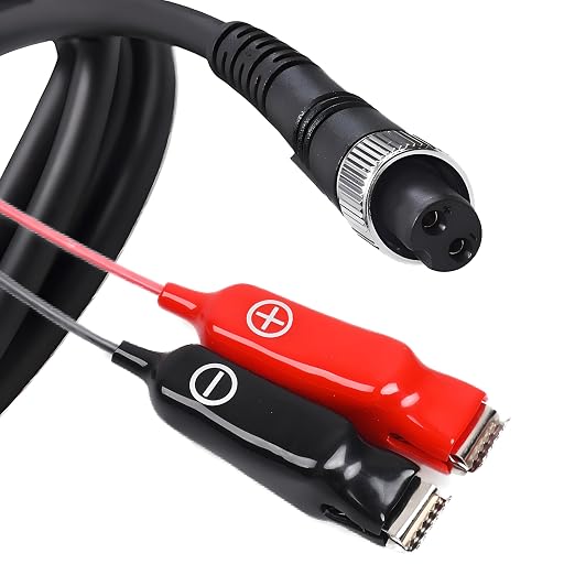 18 Ft Electric Fishing Reel Power Cord Cable, Power Cable Connecting Battery to Reels Spool Fit for Daiwa Tanacom 1000 750 500, Seaborg 500MJ, Leobritz, Shimano, ForceMaster, BeastMaster (1Pcs)