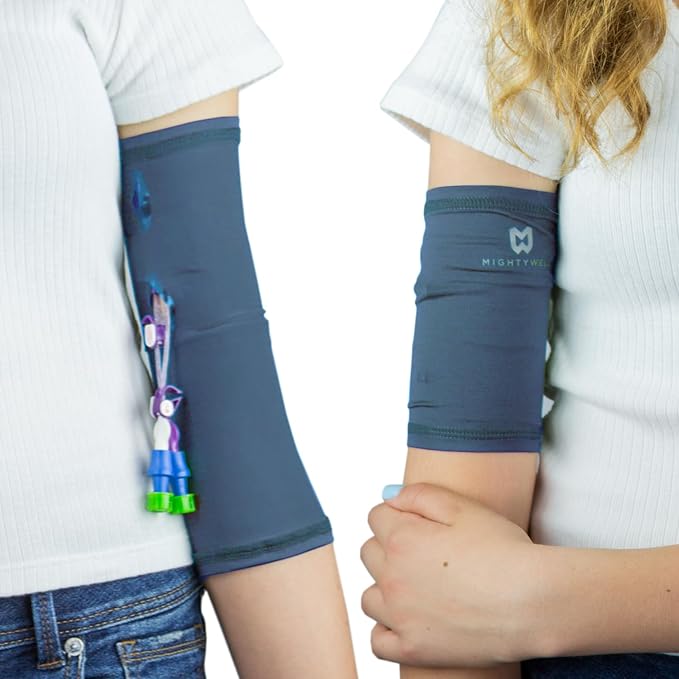 Mighty Well PICCPerfect PICC Line Cover: Soft Touch Double Layer PICC Line Arm Cover | Solid Slate, X-Large