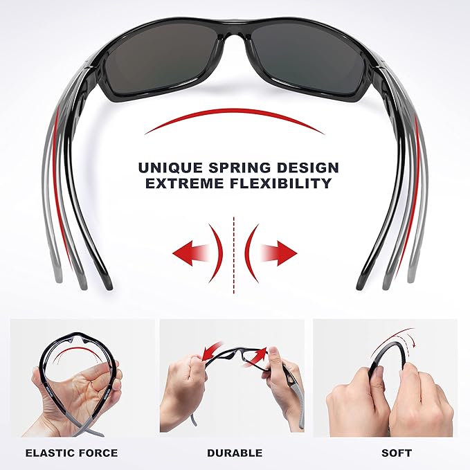 RIVBOS Polarized Sunglasses UV400 Protection for Men's and Women's Fishing, Cycling, and Outdoor Activities RB832