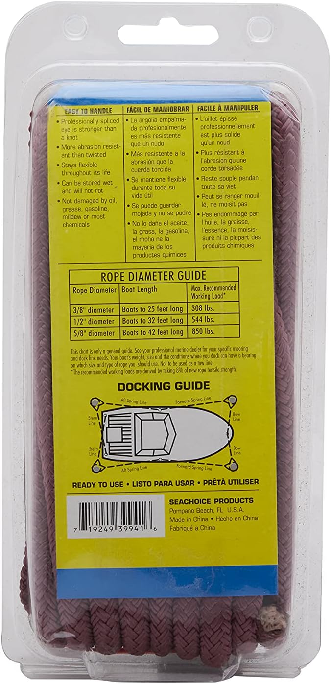 Seachoice Double-Braid Nylon Dock Line