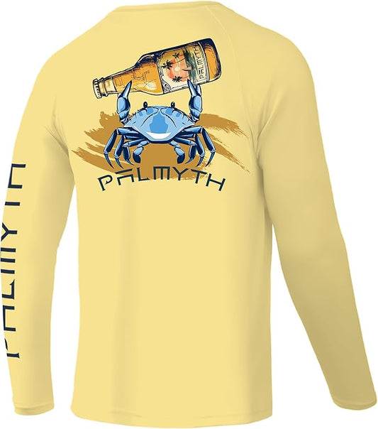 Palmyth Fishing Shirts for Men Long Sleeve UPF 50+ T Shirt Sun Protection Tee
