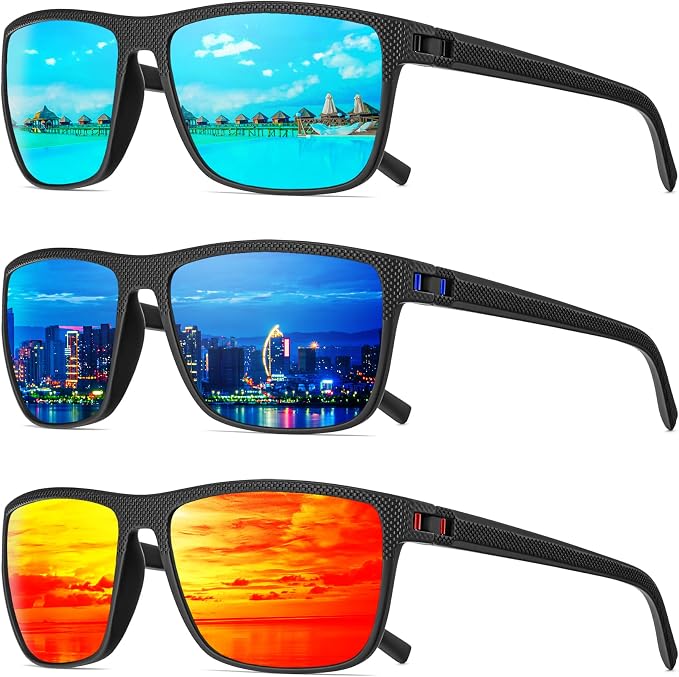 Polarized Sunglasses Men, Mens Sunglasses Polarized UV protection Lightweight Sun Glasses for Driving Fishing Golf