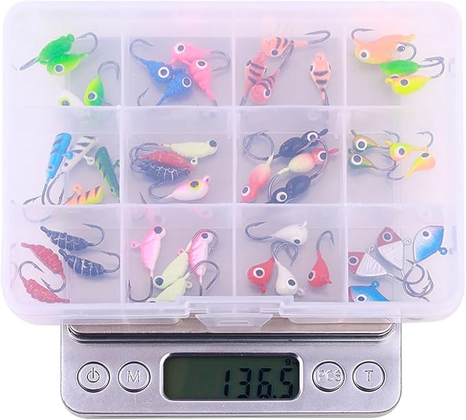 Ice Fishing Jigs Kit Essential Ice Fishing Lures for Beginners to Hook Big Fish and Reel in The Fun!