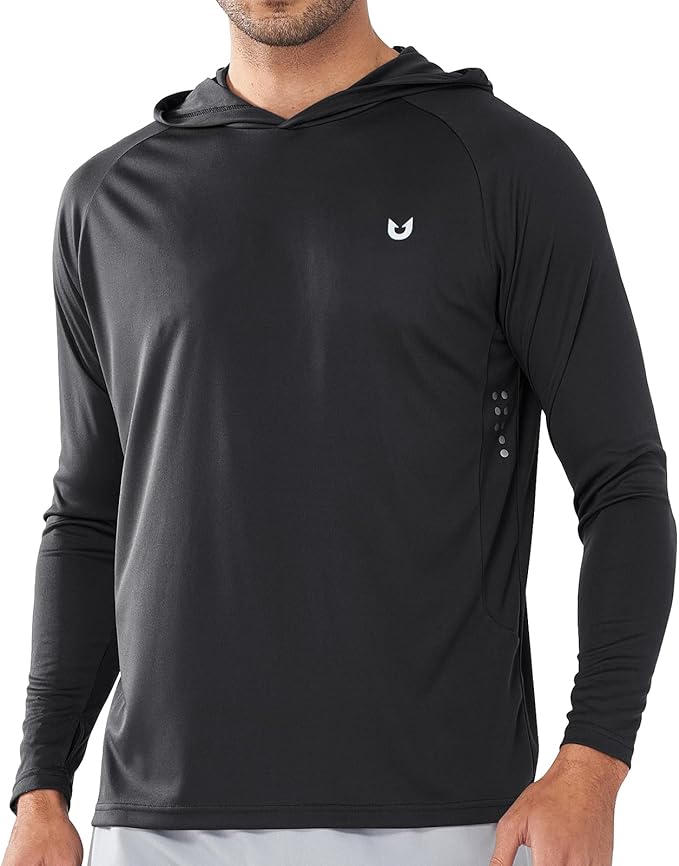 NORTHYARD Men's UPF 50+ Rash Guard Hoodie Long Sleeve Sun Protection Shirt Fishing Swim Beach Hiking Quick Dry Lightweight