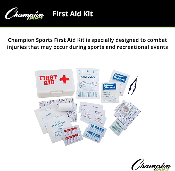 Champion Sports First Aid Kit (White)