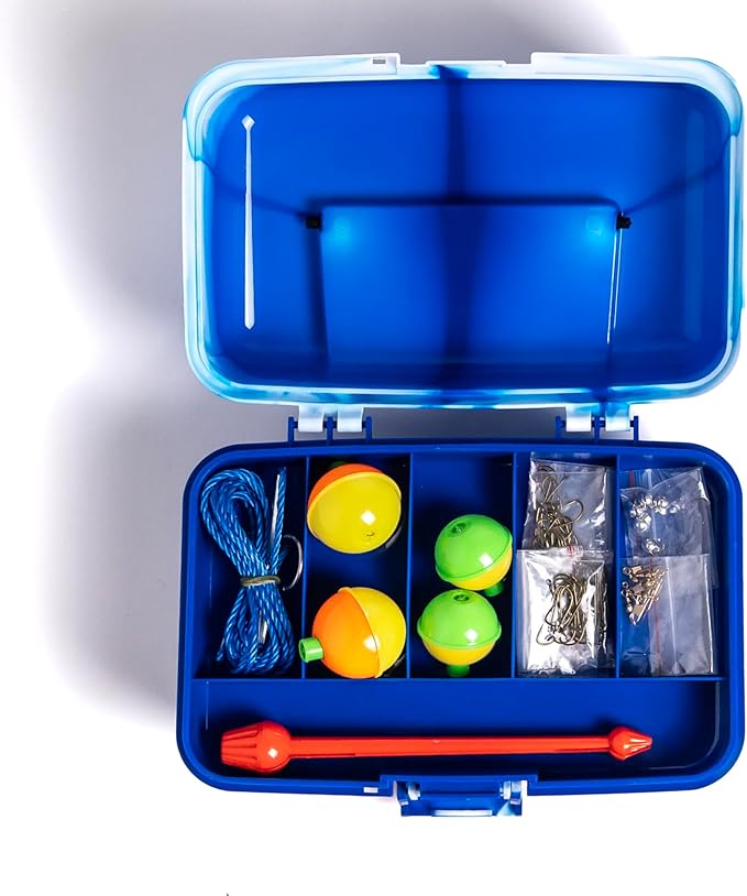 Catch Co Mystery Tackle Box Bank Fishing Essentials - 88 Pieces - Small Tackle Box