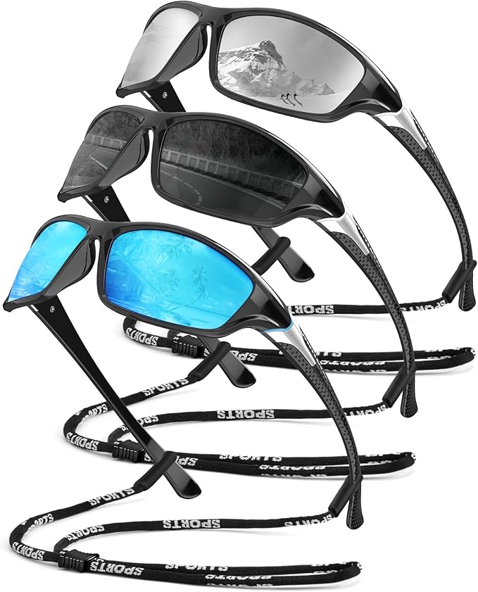 Polarized Sunglasses Men Sports Sunglasses for Men UV400 Sunglasses for Driving Golf Cycling Fishing Running