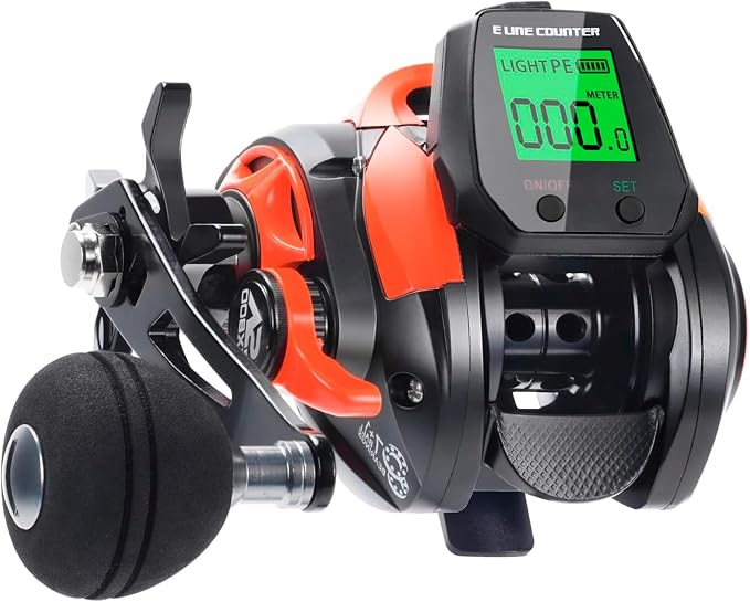 Digital Baitcasting Fishing Reel with LCD Display,8 oz Ultralight Electric Baitcaster Reel, 22-35 Lb Max Drag,6.3:1/7.2:1 Gear Ratio,Left/Right Handed,Compact Design for Freshwater & Saltwater