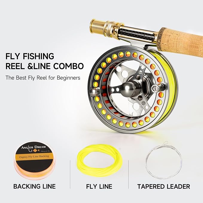 EX-ALC Fly Reel 3/4 5/6 7/8 9/10WT CNC Machined Large Arbor Aluminum Fly Fishing Reels Silver/Gunsmoke Fly Reels