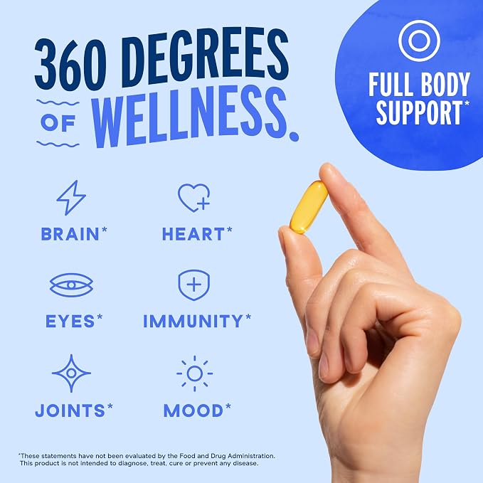 Oceanblue Professional Omega-3 2100 - Triple Strength DPA EPA DHA Omega 3 Supplement - High Potency Burpless Wild Caught Fish Oil - Orange Flavor, 120 Softgels (Pack of 2)