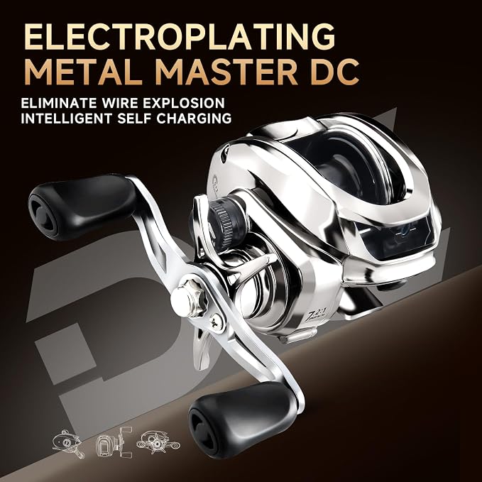 HAUT TON Matel Master Advanced Version Baitcaster reels,6.2:1Gear Ratio,5+1Ball Bearing,Bait clickers,12Lb Drag System Fishing Reels,for Saltwater,Freshwater