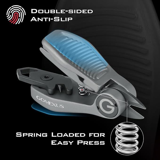 GOMEXUS Sharkbite Fishing Line Cutter with Retractors and Fishing Knot Tying Tool and Hook Eye Cleaner, Fly Fishing Nippers