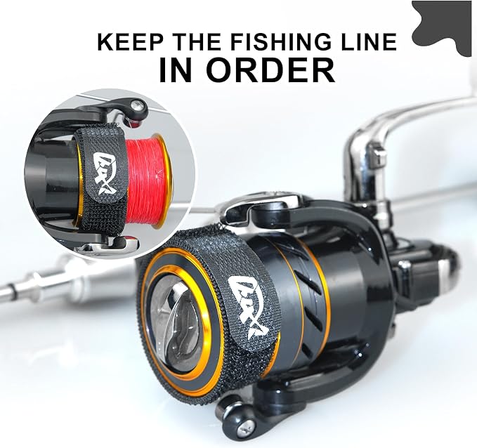 Fishing Reel Spool Cover Protector Band, Elastic Hook and Loop