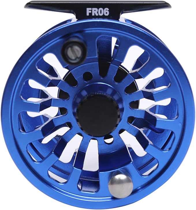 Raprance Fly Fishing Reel,CNC-Machined Aluminum Alloy Fly Reel Large Arbor Fly Reel, 3/4, 5/6, 7/8 wt Blue