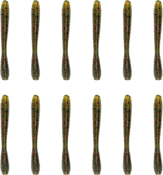 6th Sense – Bounce Worm Bass Fishing Lure Soft Plastic Worm for Wacky Neko Drop Shot Texas Rig